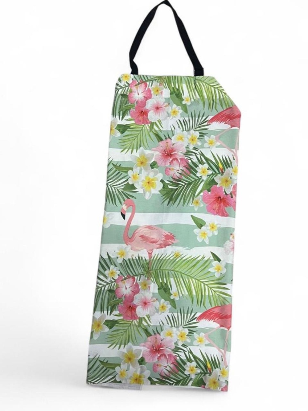 Macy's Flamingo & Tropical Floral Kitchen Towel - Pink & Green